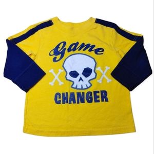 ❗$1 Bundled❗GARANIMALS Yellow and Black Skull and Cross Bones Long Sleeve Shirt